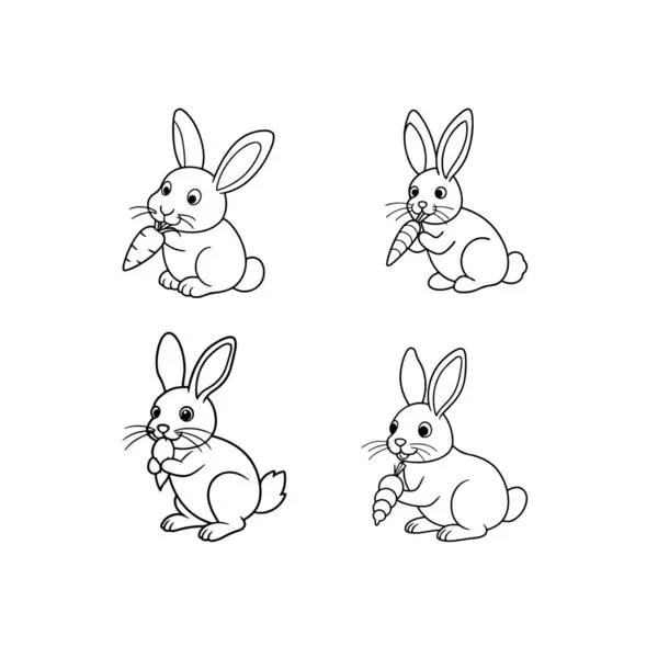 Tavşan ve havuç boyama sayfası