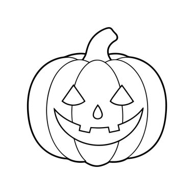 Cadılar Bayramı kabak boyama kitabı vektör çizimi