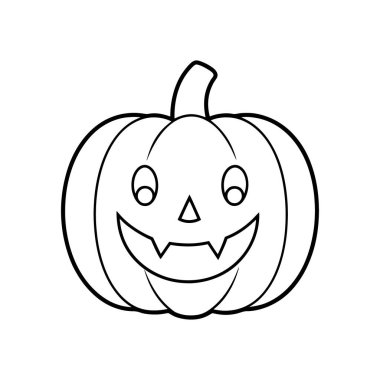 Cadılar Bayramı kabak boyama kitabı vektör çizimi