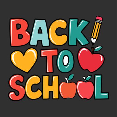 Back to School typography back to school art school logo  Personalize t-shirts, mugs, Wall Canvas, tote bags, and more clipart