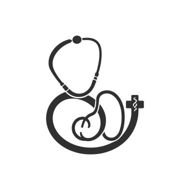 Tıbbi logo steteskop logosu sağlık hizmeti logosu Monogram Logosu