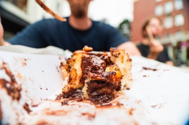 Pişmiş Sıcak Tarçın Yuvarlağı Aşırı Yakın Çekim