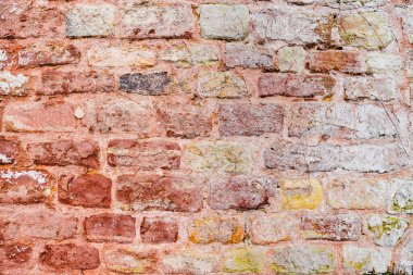 Red Deterioation Brick Wall Texture clipart