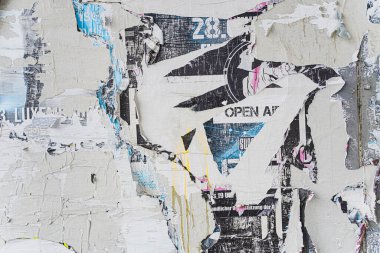 Parçalanmış Billboard Kağıt Duvar Dokusu