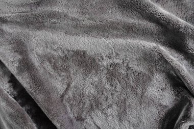 Kırışıklıklı Gri Yumuşak Kumaş İplik Tüylü Doku