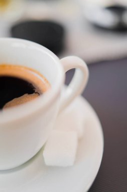 Closeup Shot of a Cup of Coffee with Sugar clipart