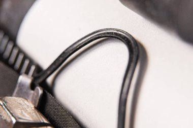 Bir Daktilo Tipi Alanının Aşırı Yakın Çekimi, yaratıcılık ve geleneksel yazının odak noktası için mükemmel bir görüntü