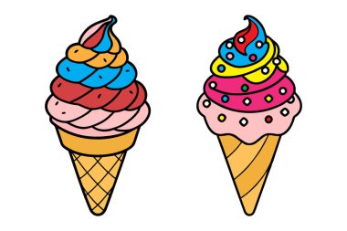 Dondurma külahı beyaz arkaplanda izole