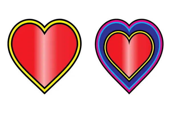 stock vector Heart, love, romance or valentine's day red heart. Heart vector icons.