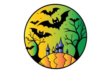 Halloween T-shirt logo vektörü