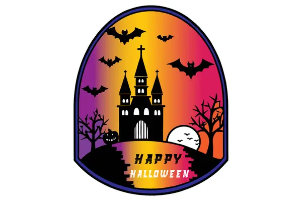 Halloween T-shirt logo vektörü