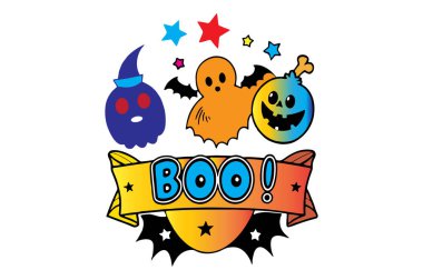 Halloween T-shirt logo vektörü