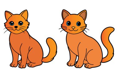 sevimli kedi vektör çizim sanat