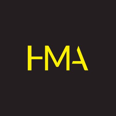 HMA logo tasarım vektör simgesi