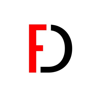 FD harf logo simgesi tasarımı