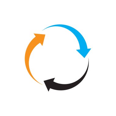 Ok yuvarlak simge vektör sanatı