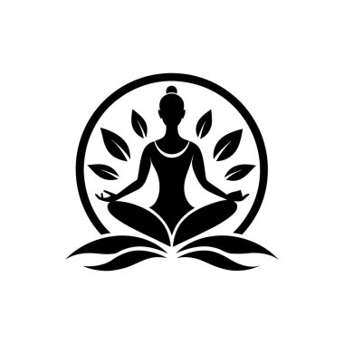 Yoga logo vektör tarzı sanat