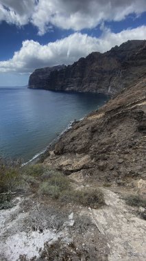 Tenerife Coastal Cliffs Landscape. Canary Islands Sightseeing, High-quality Photo clipart