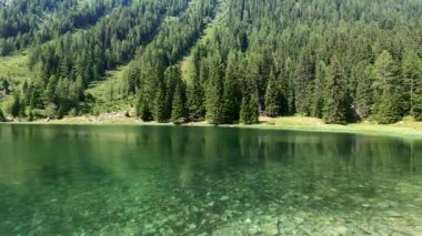 Dağlardaki nehrin güzel manzarası