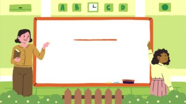 Yönetim kurulunun önünde bir öğretmen..