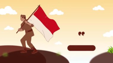 Endonezya Günü için bir arkaplan çizimi.