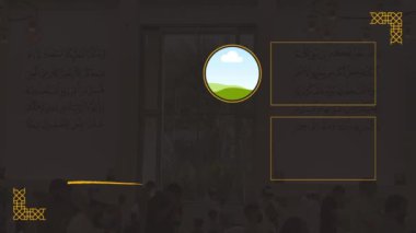 Ramazan Mübarek, Arap İslami desenli selamlıyor