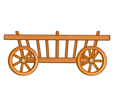 Tahta arabalı ahşap bir araba.
