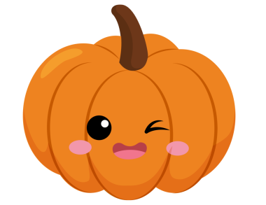 Cadılar Bayramı Balkabağı Surat karikatür tasarımı, renkli ve şirin çizimler. vektör illüstrasyonu