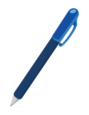 kalem beyaz arkaplanda izole edildi