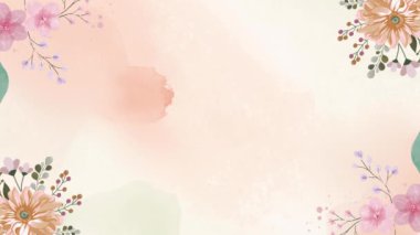 güzel çiçekler ve suluboya arka plan