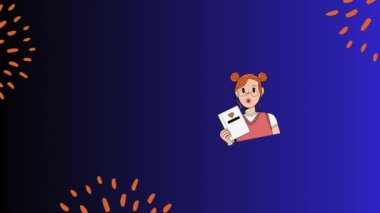 Zarftan mektup gönderen kızın dijital bileşimi.