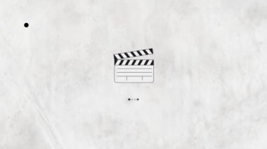 3 boyutlu illüstrasyon. film alkışlama tahtası
