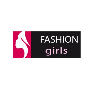 moda kızları logo şablonu vektör illüstrasyon tasarımı