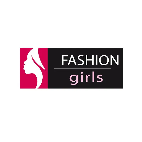 moda kızları logo şablonu vektör illüstrasyon tasarımı