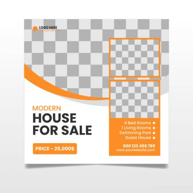 Modern Gayrimenkul Sosyal Medya Posta Şablonu
