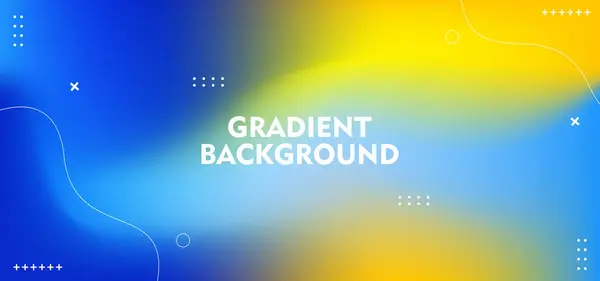 Geometrik şekilli soyut mavi ve sarı gradyan arkaplan.