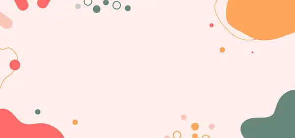 Pastel renkler ve bitki süsü ile el çizimi soyut tasarım arka plan