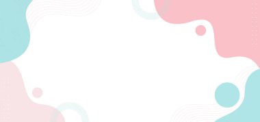 Pembe ve mavi daireleri ve pembe ve mavi çizgileri olan beyaz bir arka plan. Arka plan çok basit ve temiz.