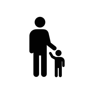 Ebeveyn rehberliğini ve aile bağlantısı kavramını gösteren babalık simgesi