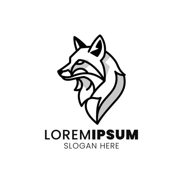 Geometrik tilki başı logosu: Markalaşma ve kimlik için modern tasarım