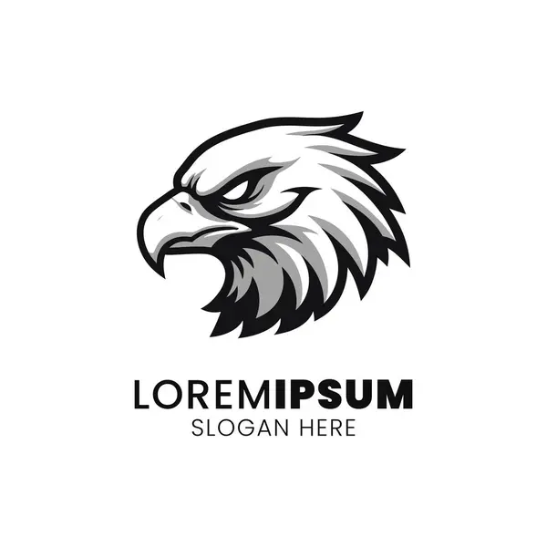 Majestic Eagle Head: Tek Renkli Güç ve Görüş Amblemi