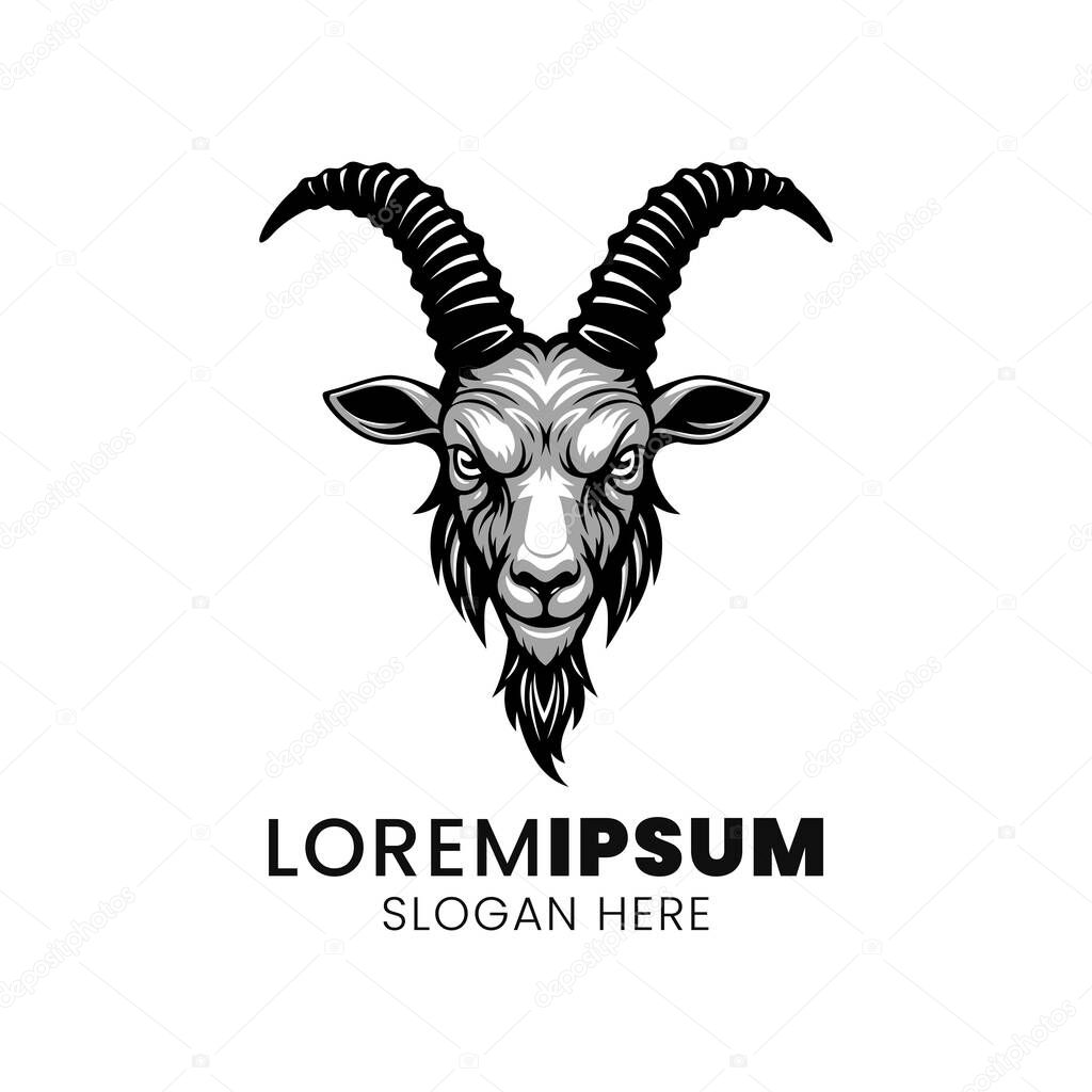 Majestic Goat Head Logo: A Symbol of Strength and Wilderness