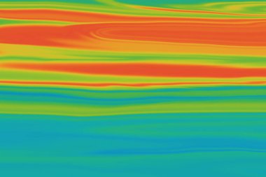 A visually appealing background featuring a blend of orange, yellow, and blue hues arranged in horizontal lines, creating a smooth and flowing texture. Perfect for designs.