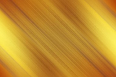 Altın sarısı ve kahverengi renkli köşegen fırçalı metal desenli, sofistike bir görünüş için parlak röfleli, lüks ve soyut bir arka plan..