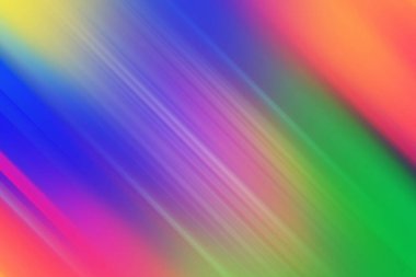 Gökkuşağı renklerinin köşegen çizgilerine sahip canlı bir soyut arkaplan, enerji, hareket ve ışık hissi uyandırıyor, yaratıcı tasarımlar için mükemmel..