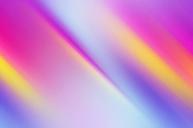 Canlı pembe, mor, sarı ve mavi gradyan renklerinin çapraz akışına sahip büyüleyici soyut bir zemin, dinamik hareket ve fütüristik enerjiyi çağrıştırıyor..