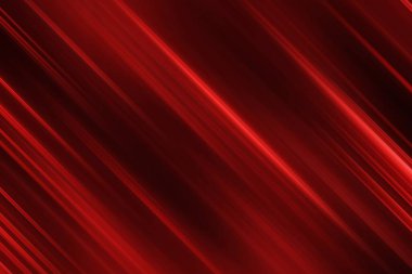 Değişen kırmızı tonlarda kalın köşegenler içeren dinamik ve soyut bir görsel çizgi, ışık çizgileriyle aydınlatılmış, hareket ve yoğunluk hissi yaratıyor..