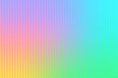 Sarı, pembe, mor ve turkuaz renklerin nazik bir eğimine sahip dikey tırtıklı çizgilerden oluşan soyut bir arkaplan, sakin ve davetkar bir atmosfer yaratıyor..