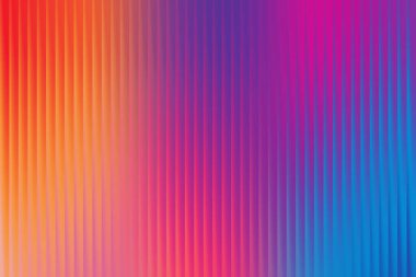 Kırmızı, turuncu, pembe, mor ve mavi gibi birden fazla parlak renk arasında geçiş yapan, dinamik dikey tırtıklı dokusuna sahip canlı bir soyut arkaplan..
