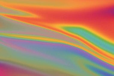 A vibrant holographic foil background with a mesmerizing blend of colors, perfect for adding a modern and eye-catching touch to any design project or aesthetic presentation.